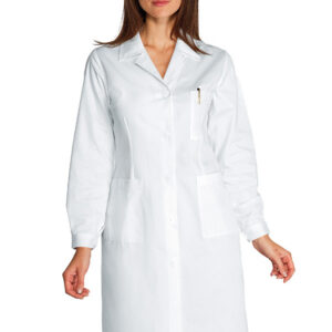 008000 CAMICE DONNA MANICA LUNGA BIANCO 100 % COTONE