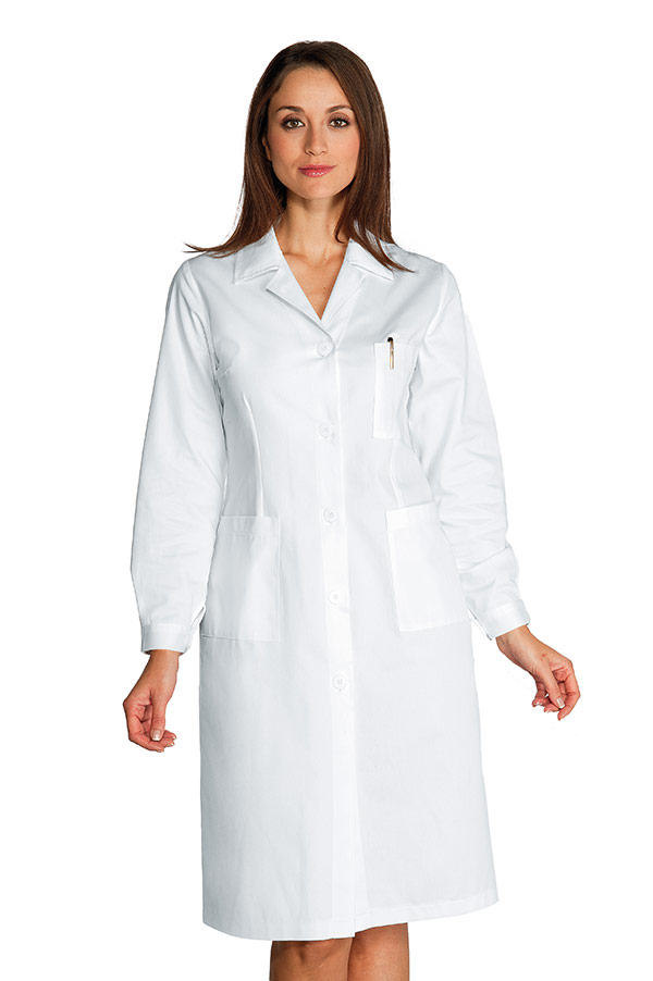 008000 CAMICE DONNA MANICA LUNGA BIANCO 100 % COTONE