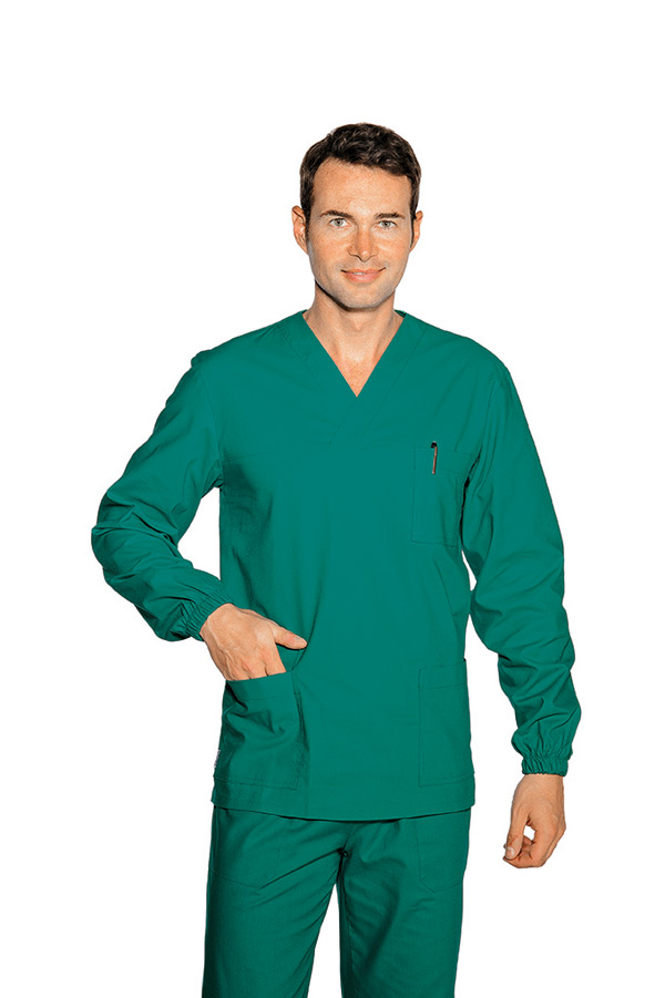 045904 CASACCA UNISEX COLLO A V M.LUNGA 100 % COTONE