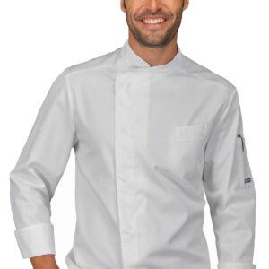 Alternative view of 059337 GIACCA CUOCO BILBAO NERO e ROSSO 65% POLYESTER 35% COTTON