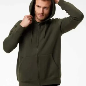 Alternative view of FELPA CON ZIP E CAPPUCCIO BS333