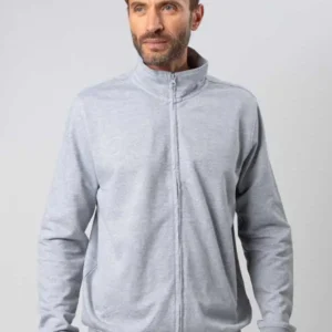 BS300 FELPA CON ZIP SGARZATA