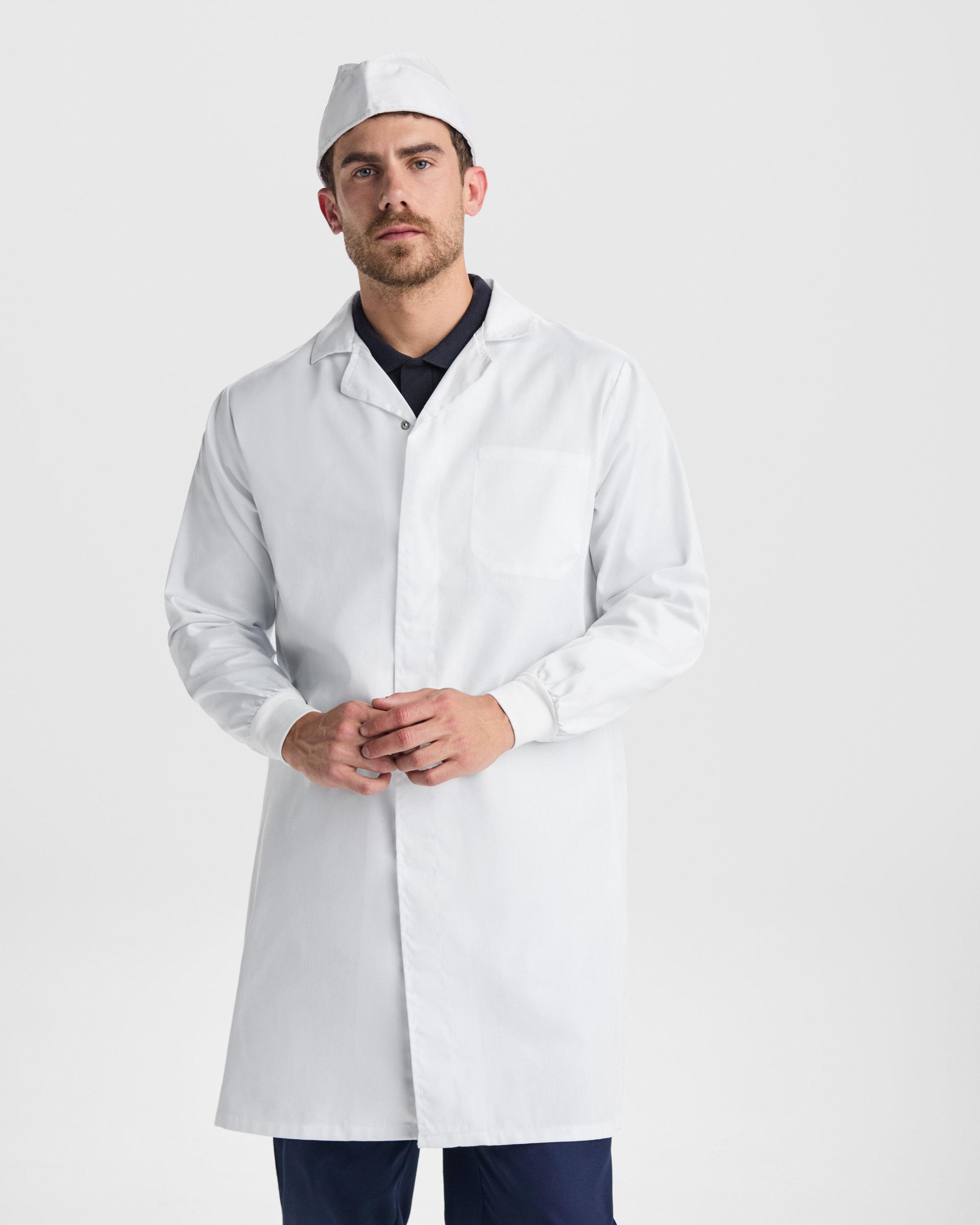9092 Camice da laboratorio unisex con risvolto